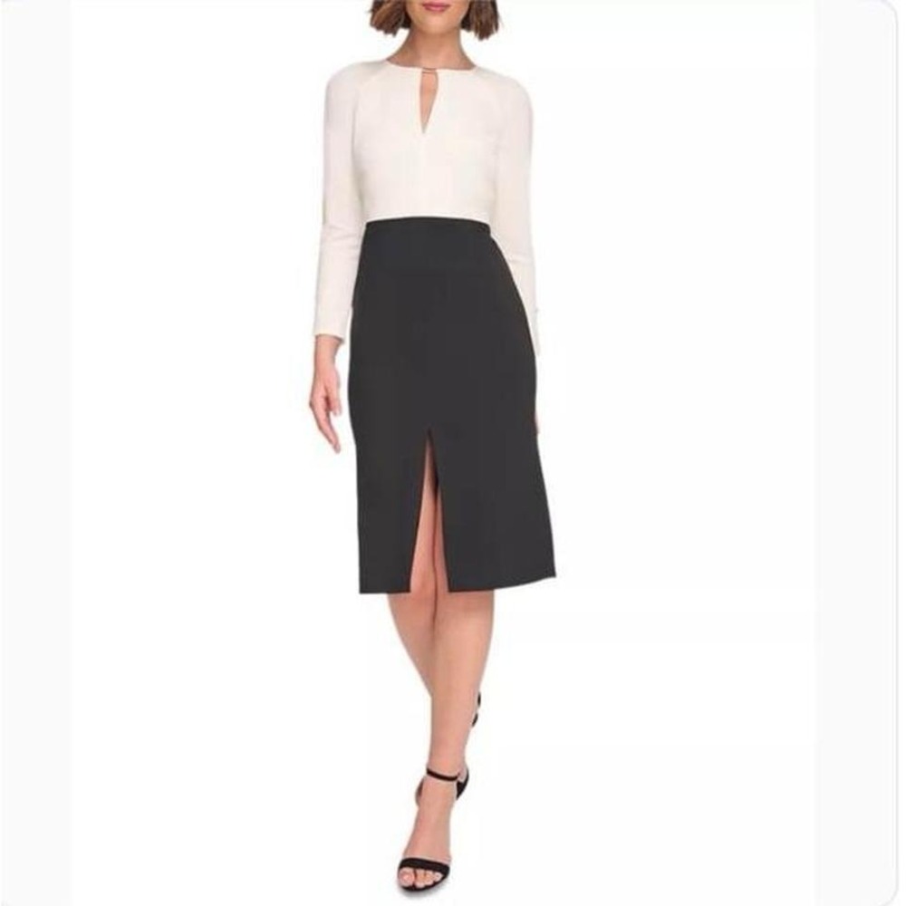 Tommy Hilfiger Women's Keyhole-Neck Sheath Black Dress Size 8 $139 BRAND NEW G1